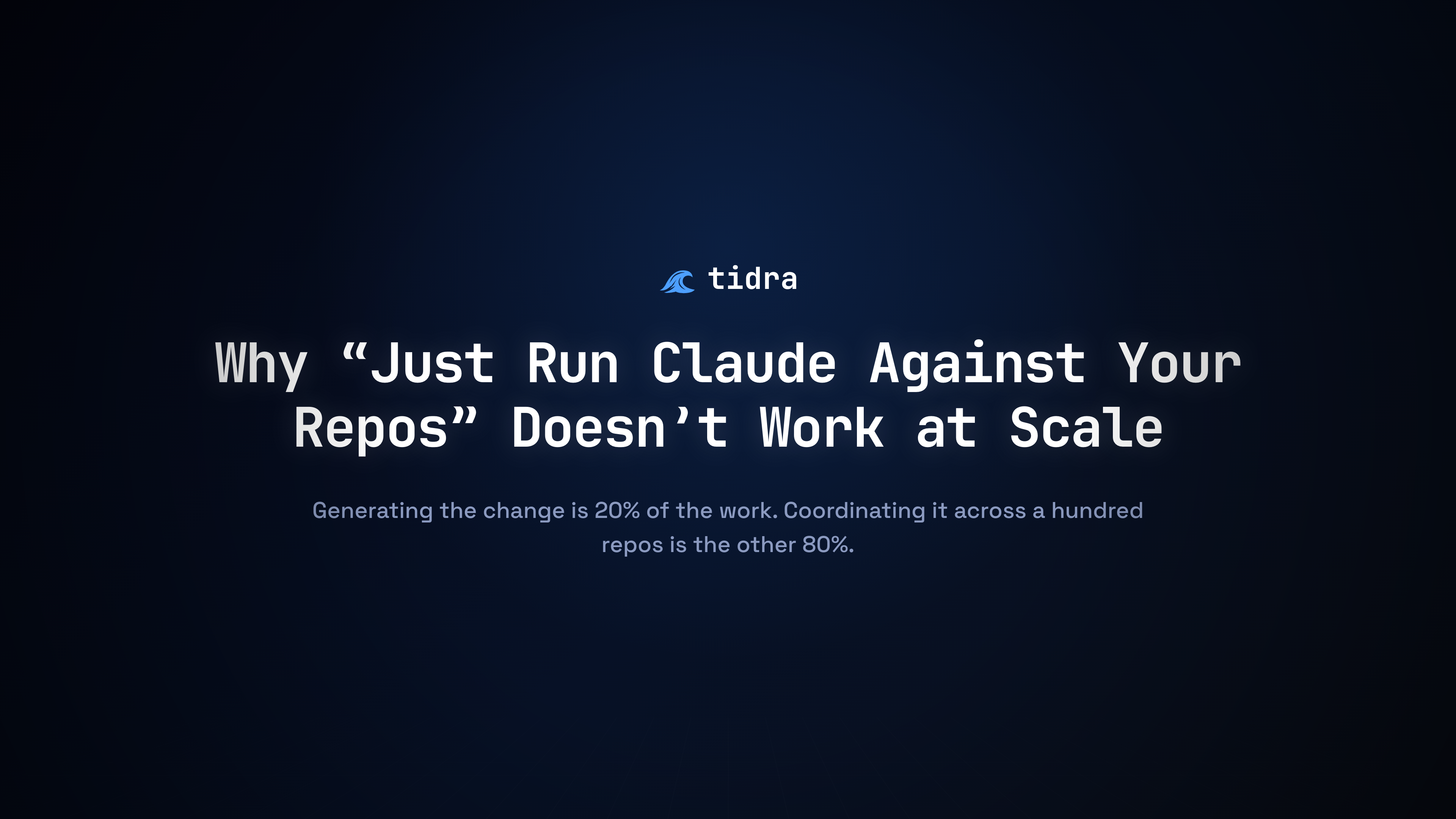 Why "Just Run Claude Against Your Repos" Doesn't Work at Scale