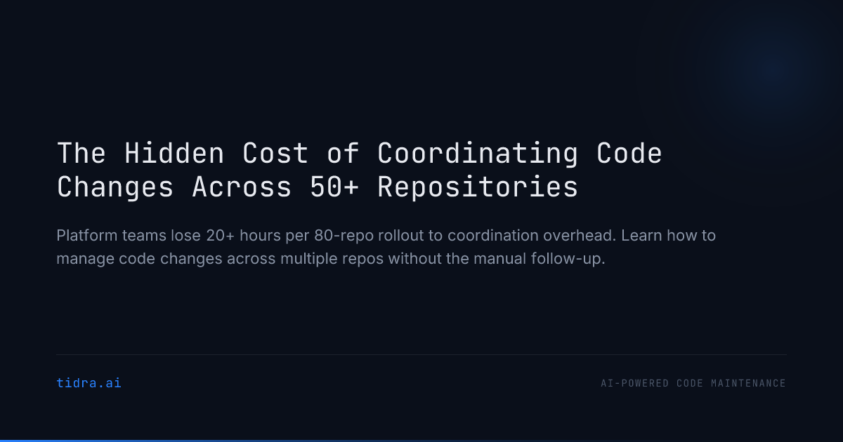 Tidra | The Hidden Cost of Coordinating Code Changes Across 50 ...