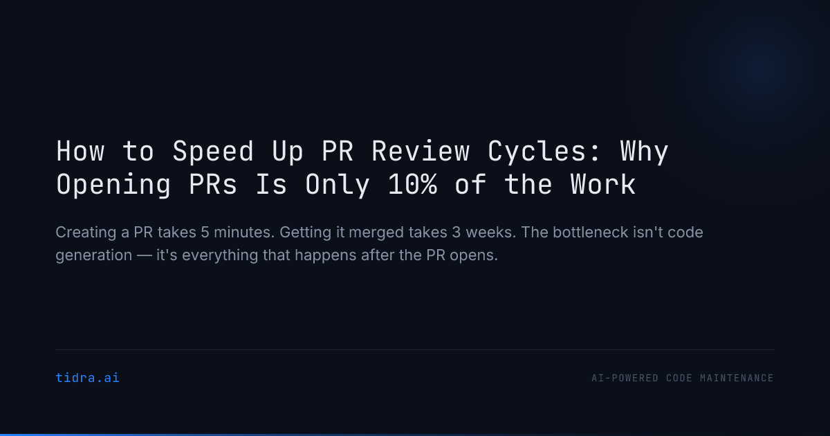 How to Speed Up PR Review Cycles: Why Opening PRs Is Only 10% of the ...